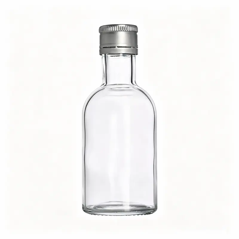 Puste szklane butelki po tequili o pojemności 100 ml z aluminiową nakrętką