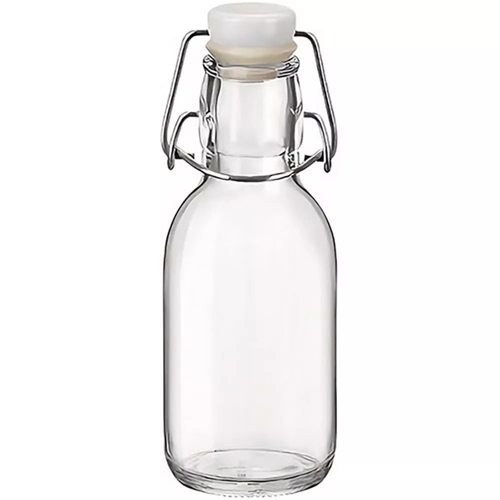 Butelki szklane o pojemności 200 ml z pokrywkami zatrzaskowymi