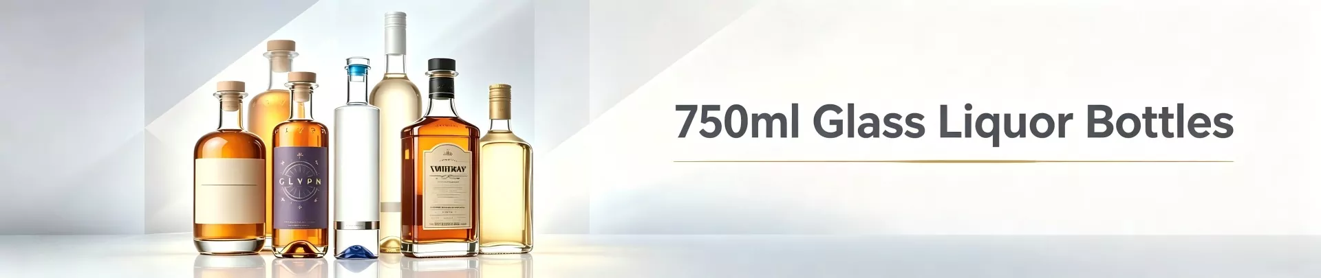Szklane butelki na alkohol o pojemności 750 ml