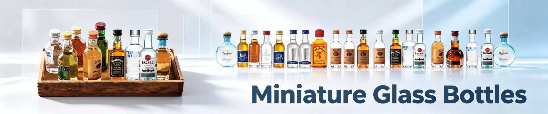 Miniaturowe szklane butelki