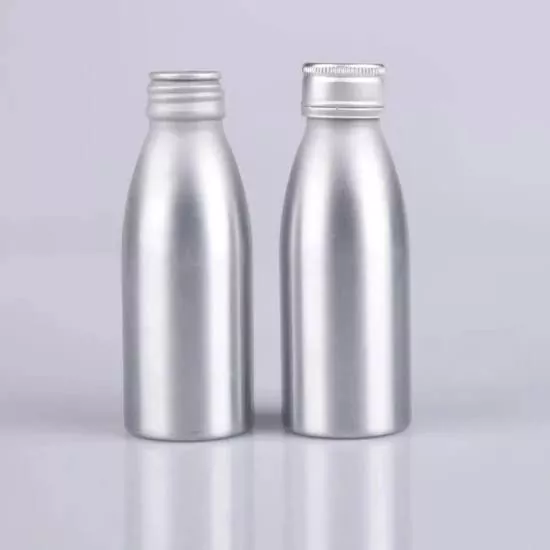 Mini aluminiowa butelka na alkohol o pojemności 100 ml na alkohole podróżne