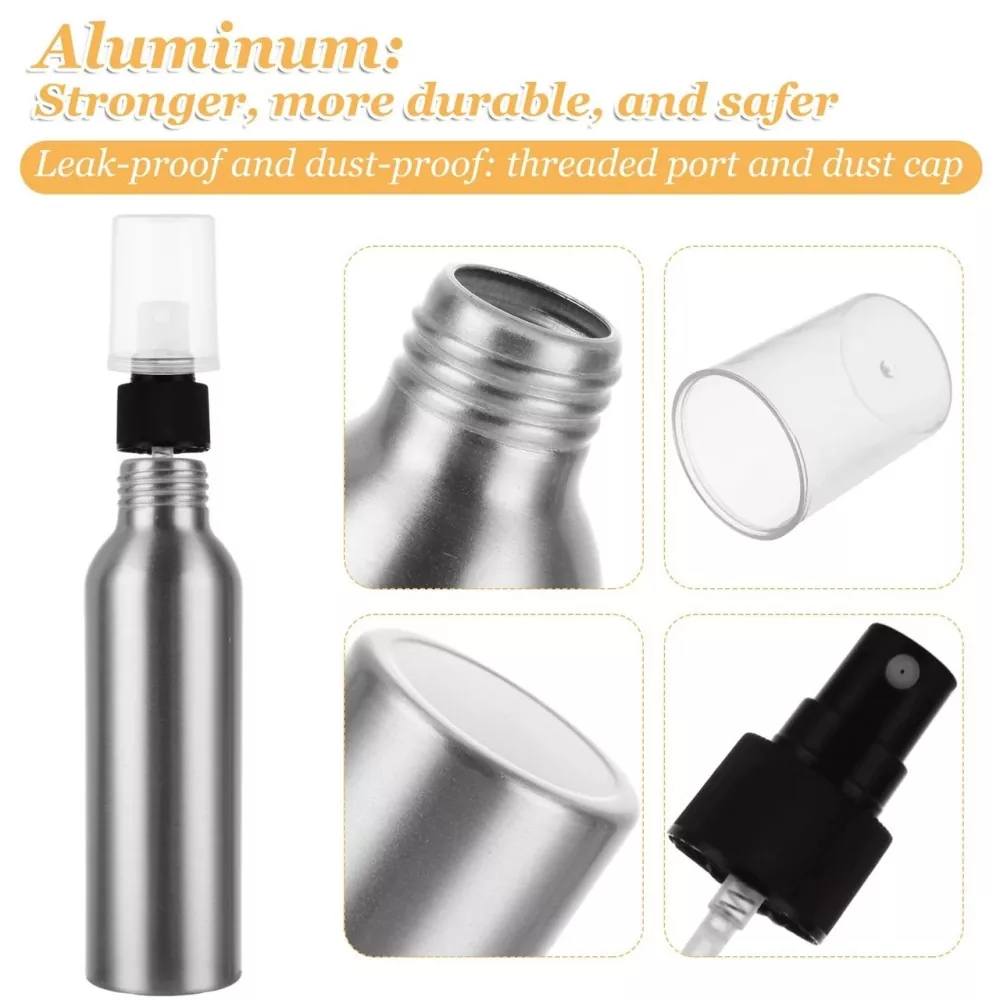 60ml (2oz) Mini Reusable Aluminum Fine Mist Spray Bottle